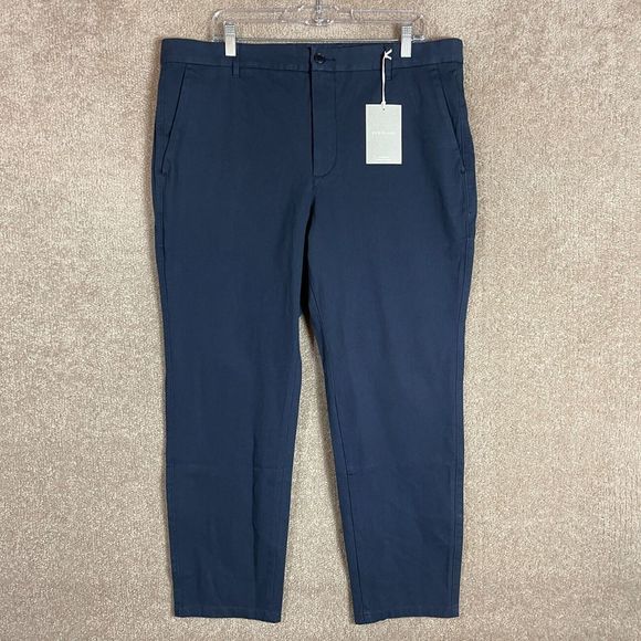 Everlane Chino Pants Mens Size 38 x 28 Navy Slim Stretch Performance Casual NEW - Picture 2 of 12